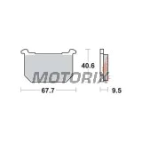 Brzdové destičky -TRW- MCB516, Kawasaki GPZ 400 (1983-1984), GT 750 (1982-1996), KZ 1000 (1982-1990), Z 250/440/550GP/750/1000A/1100GP-ST (1980-1985)