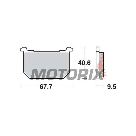 Brzdové destičky -TRW- MCB516, Kawasaki GPZ 400 (1983-1984), GT 750 (1982-1996), KZ 1000 (1982-1990), Z 250/440/550GP/750/1000A/1100GP-ST (1980-1985)