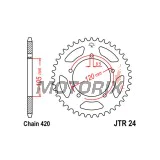 Zadní rozeta -JT- JTR24,50, 50 zubů, ocelový, Aprilia MX 50 2003-2006, RX 50 1998-2005, Generic Trigger 50 2007-2012, Yamaha DT 50 2002