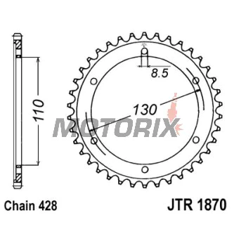 Zadní rozeta -JT- JTR1870,46, 46 zubů, ocelový, Yamaha TZR 125 1993-1999, YBR 250 2005-2012