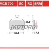 Brzdové destičky -TRW- MCB700EC, Aprilia ETV, RS, RSV, SL, Tuono; Benelli TNT, Tornado, TreK; Ducati 1098, 1198, 848, Monster, Multistrada, Panigale; KTM RC8, Super Duke; Moto Guzzi Breva, Nevada; Piaggio Beverly, X8, X9; Yamaha YP, VP, XQ