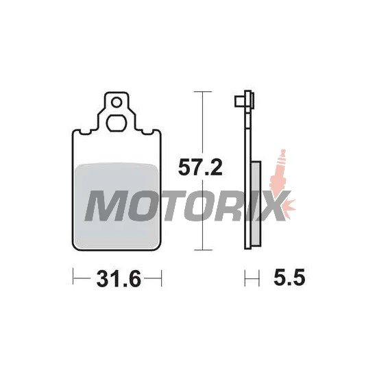 Brzdové destičky -TRW- MCB578, Aprilia AF1/RS/RX/SX/Tuono/Tuareg 50, Cagiva Aletta/Elefant/W8 125-200, Derbi GPR 50/75, Fantic Caballero/Koala/Raider, KTM SX 60/65, Malaguti Centro/F15 Firefox 50, Simson Schikra/Sperber 50/125, Yamaha DT 50R