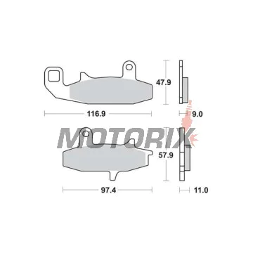 Brzdové destičky -TRW- MCB597SV, Honda VTZ250 Xelvis, Suzuki DR650/650R/RS/RSE/RE/SE, DR750S-800S Big (1988-1996)