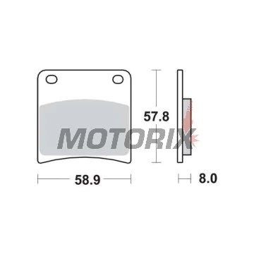 Brzdové destičky -TRW- MCB591SV, Kawasaki Z1300/ZG1300 DFI, Z500B, Suzuki GSX600F/750F/1100F Katana, GSX1100G, VX800 (1979-1997)