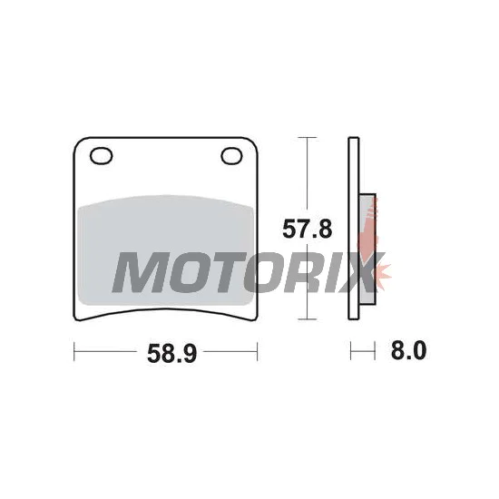 Brzdové destičky -TRW- MCB591, Kawasaki Z1300/ZG1300 DFI, Z500B, Suzuki GSX600F/750F/1100F Katana, GSX1100G, VX800 (1979-1997)