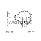 Přední pastorek -JT- JTF328,14, 14 zubů, Honda CM 250 1982, XR 200 1986-2002, XR 250 1984-1985, 1987