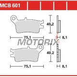 Brzdové destičky -TRW- MCB601, Honda CRM250R (1989-1990)