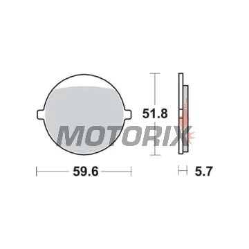 Brzdové destičky -TRW- MCB676, Cagiva Roadster 125/200 (1995-1998), Jawa 125 Travel, 280 Enduro, 350 Sport/TS/Style/Chopper, Butterfly 125, Style 650 (1993-2005)