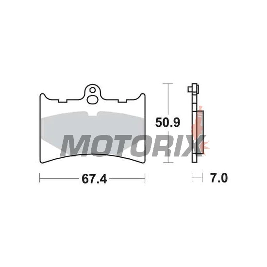 Brzdové destičky -TRW- MCB572, Honda CBR125R, XL125V Varadero, XLR125 (1993-2013)