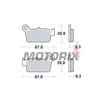 Brzdové destičky -TRW- MCB739RSI, Aprilia MXV/RXV/SXV, Beta RR, Gas Gas EC, Kawasaki KLX/KX/KXF, Sherco SE/SM, Suzuki DR-Z/RM-X/RM-Z, TM EN/MX/SMR/SMX, Yamaha WR/YZ 50-550cc, 2001-2020