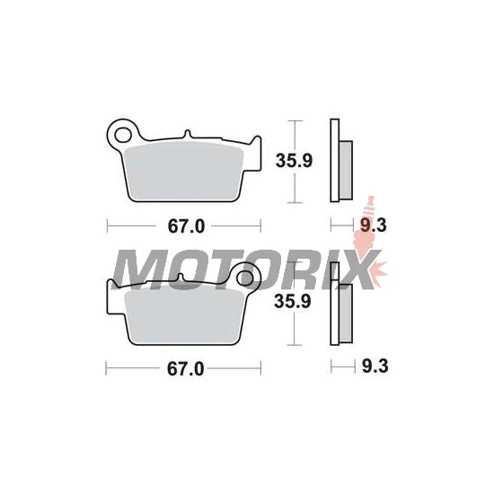 Brzdové destičky -TRW- MCB739RSI, Aprilia MXV/RXV/SXV, Beta RR, Gas Gas EC, Kawasaki KLX/KX/KXF, Sherco SE/SM, Suzuki DR-Z/RM-X/RM-Z, TM EN/MX/SMR/SMX, Yamaha WR/YZ 50-550cc, 2001-2020