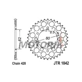 Zadní rozeta -JT- JTR1842,47, 47 zubů, ocelový, Yamaha AG 200 1984-1994, DT 125 1974, 1976-1977, DT 175 1974-1977, 1979-1981, TW 125 1998-2004, TW 200 1989-2018, TW 225 2002-2006, XT 125 1982-1987, XT 200 1982-1983, XT 350 1985-2000