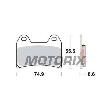 Brzdové destičky -TRW- MCB683SV, Aprilia Pegaso/RS/RSV, Benelli TnT/Tornado, BMW F/G/R nineT, Cagiva Raptor, Ducati Monster/Multistrada/SS, KTM Duke/LC4/SM, Moto Guzzi, Yamaha XT 660X