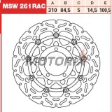 Brzdový kotouč -TRW- MSW261RAC, 310mm, Triumph Daytona 600/650/675/675R (2002-2012)/Speed Four 600 (2002-2005)/Street Triple 675/675R (2007-2012)/TT 600 (2000-2003)