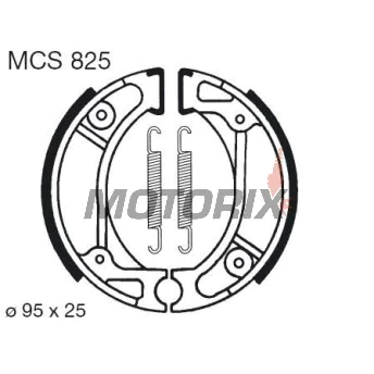 Brzdové čelisti -TRW- MCS825, 95x20mm, Honda CR50/60/80R, CRF70F/100R, CRM75, QR50, XR70/XR100R, Dio, Wallaroo, Vision (1982-2010), Kymco CX50, DJ50, DJW/DJX/DJY50, ZX50 Fever (1991-2007), HSC HSC01, SR50, ZR50, ZX50 (1992)