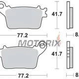Brzdové destičky -TRW- MCB784SH, Honda CB600F Hornet, CBR600RR/1000RR Fireblade; Kawasaki Ninja ZX-6R 636, ZX-10R; Suzuki GSX-R 600/750/1000; Yamaha YZF-R1/R6 (2006-2020)