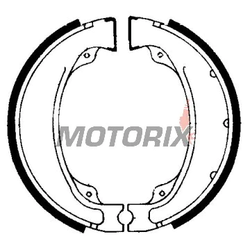 Brzdové čelisti -FERODO- FSB755, 140x30mm, Honda TRX 250 FourTrax/Recon/Sporttrax 1997-2010, XBR 500, XLV 750R 1983-1987, Kymco Hipster/Pulsar/Stryker/Zing 125/150 1997-2010