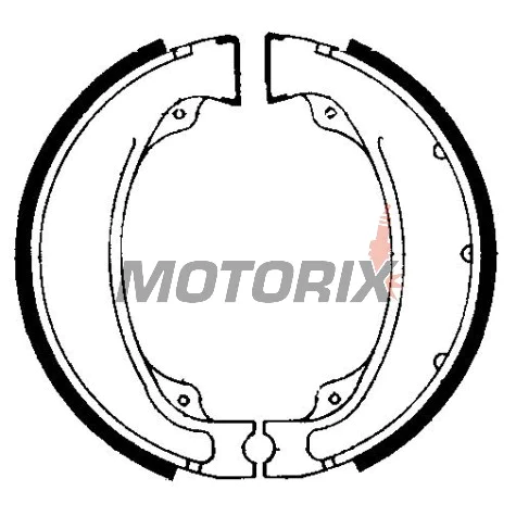 Brzdové čelisti -FERODO- FSB755, 140x30mm, Honda TRX 250 FourTrax/Recon/Sporttrax 1997-2010, XBR 500, XLV 750R 1983-1987, Kymco Hipster/Pulsar/Stryker/Zing 125/150 1997-2010