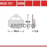 Brzdové destičky -TRW- MCB727SRM, sintrované, Benelli Adiva 125/150 (1999-2005), Gilera Runner 125/180/200 (2001-2013), Vespa/Piaggio DNA, GT, GTS, GTV, GTX, Hexagon, Granturismo 125/150/200/300 (2000-2016)