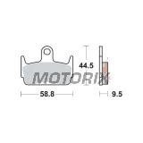Brzdové destičky -TRW- MCB686, Honda X8R/SZX/XL 50 1977-2002; Kymco Heroism 150 1995-2000; SYM Jet Sport-X 50 2006-2010