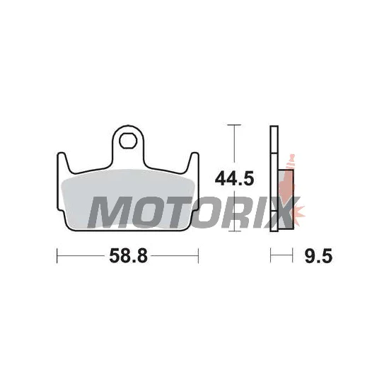 Brzdové destičky -TRW- MCB686, Honda X8R/SZX/XL 50 1977-2002; Kymco Heroism 150 1995-2000; SYM Jet Sport-X 50 2006-2010