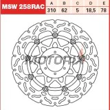 Brzdový kotouč -TRW- MSW258RAC, 310mm, Honda CB 1100SF (2000-2003)/CBR 1100XX Blackbird (1999-2008)