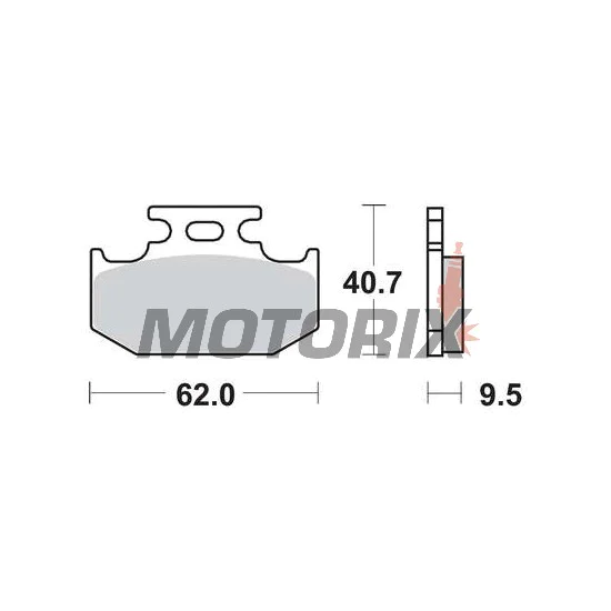 Brzdové destičky -TRW- MCB625SI, Cannondale MX400/440, Kawasaki KDX/KLX/KX, Suzuki DR/DR-Z/RM/RMX, Yamaha DT/TT/TT-R/WR/XT/YZ (1989-2018)