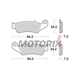 Brzdové destičky -TRW- MCB669SI, Aprilia MXV/RXV, Beta RR, Gas Gas EC/FSE/FSR/MC, Honda CR/CRF/XR/XL, Kawasaki KDX/KLX/KX, Suzuki DR-Z/RM/RM-Z, Yamaha WR/YZ/XT (1993-2020)