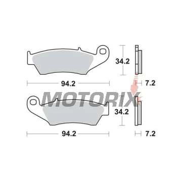 Brzdové destičky -TRW- MCB669SI, Aprilia MXV/RXV, Beta RR, Gas Gas EC/FSE/FSR/MC, Honda CR/CRF/XR/XL, Kawasaki KDX/KLX/KX, Suzuki DR-Z/RM/RM-Z, Yamaha WR/YZ/XT (1993-2020)