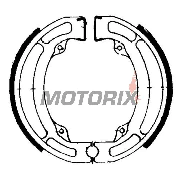 Brzdové čelisti -FERODO- FSB723, 110x25mm, Suzuki RM 80X 1980-1981, TS 50XK 1991-1997