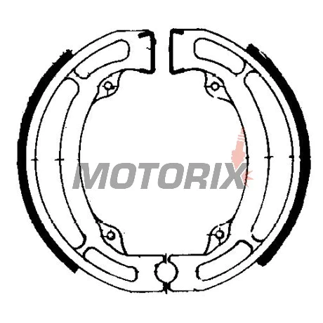 Brzdové čelisti -FERODO- FSB723, 110x25mm, Suzuki RM 80X 1980-1981, TS 50XK 1991-1997