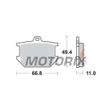 Brzdové destičky -TRW- MCB68, Yamaha SR500 (1984-1989), XJ650 (1980-1982), XS250/360/650/750/850/1100 (1976-1983), XV1000 TR1 (1981-1984)