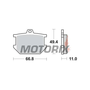 Brzdové destičky -TRW- MCB68, Yamaha SR500 (1984-1989), XJ650 (1980-1982), XS250/360/650/750/850/1100 (1976-1983), XV1000 TR1 (1981-1984)