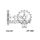 Přední pastorek -JT- JTF1263,17, 17 zubů, Suzuki TF 100/185 1981, TF 125 1979-2011, Yamaha AG 200 1984-2006, FZR 250 1989-1991, RT 180 1990-1998, SR 125 1995-2003, TZR 125 1987-1993, XT 125 2005-2007, XT 225 1992-2007