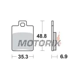 Brzdové destičky -TRW- MCB695EC, CPI GTR (2002-2006); Derbi Sonar (2010-2012); Gilera Runner/Runner SP (1999-2005), Stalker (1997-2005); Peugeot Tweet (2010); Piaggio Fly (2006-2014), Zip/Zip II (2000-2010)