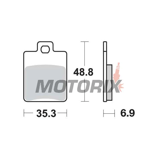 Brzdové destičky -TRW- MCB695EC, CPI GTR (2002-2006); Derbi Sonar (2010-2012); Gilera Runner/Runner SP (1999-2005), Stalker (1997-2005); Peugeot Tweet (2010); Piaggio Fly (2006-2014), Zip/Zip II (2000-2010)
