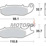 Brzdové destičky -TRW- MCB759, Honda Innova, CBF/CBR 125R, MSX Grom; Rieju RS-2 (2003-2017)