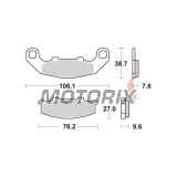 Brzdové destičky -TRW- MCB586, Kawasaki GPX400R, GPZ500S/500R, KR-1 250, Xantus 400, Zephyr 400/550, ZXR250, Suzuki GSX1100G, RGV250 (1987-2004)