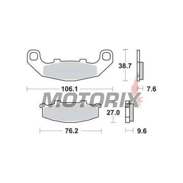 Brzdové destičky -TRW- MCB586, Kawasaki GPX400R, GPZ500S/500R, KR-1 250, Xantus 400, Zephyr 400/550, ZXR250, Suzuki GSX1100G, RGV250 (1987-2004)