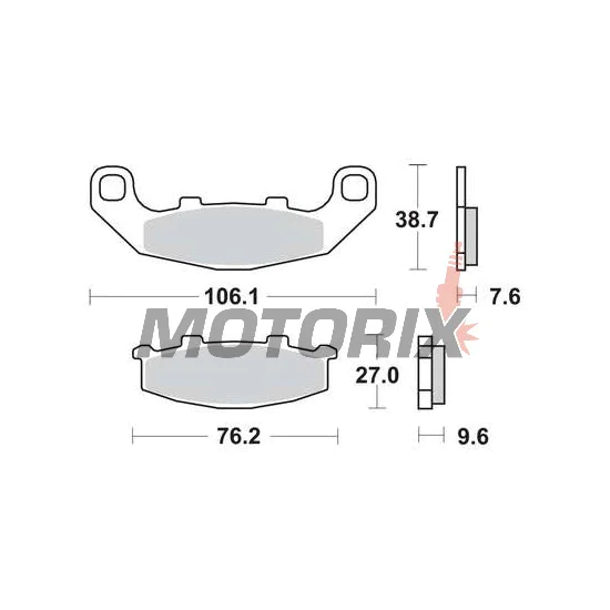 Brzdové destičky -TRW- MCB586, Kawasaki GPX400R, GPZ500S/500R, KR-1 250, Xantus 400, Zephyr 400/550, ZXR250, Suzuki GSX1100G, RGV250 (1987-2004)