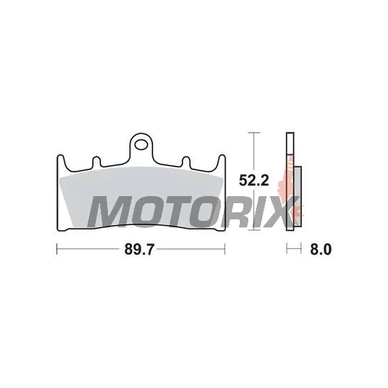 Brzdové destičky -TRW- MCB659CRQ, Kawasaki VN 1500/1600, ZR 1100, ZRX 1100/1200, ZX-6R 600/636, ZX-7R 750, ZX-9R 900; Suzuki GSF 1200, GSX 1400, GSX-R 1000, VZ 1600 - 1996-2008
