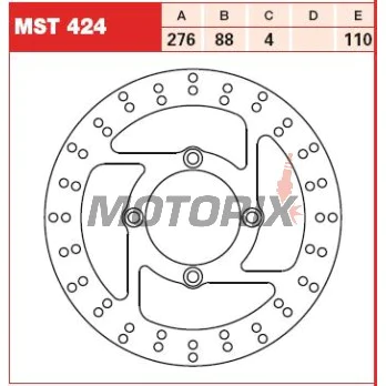 Brzdový kotouč -TRW- MST424, 276mm, Honda XL125V Varadero (2001-2013)