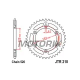 Zadní rozeta -JT- JTR210,43, 43 zubů, ocelový, Betamotor RR 125 2018-2021, RR 250 2013-2021, RR 400 2013-2016, RR 450 2013-2014, Honda CR 125 1983-2007, CR 250 1984-2008, CR 500 1984-2001, CRF 150 2003-2018, CRF 230 2003-2019