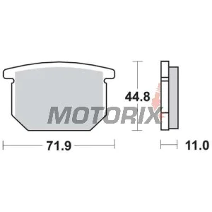 Brzdové destičky -TRW- MCB501, Suzuki GR 650X (1985-1989), GS 550/650 Katana/450E (1980-1988), GSX 400S Sport/750S Katana/1100E-EX (1980-1987)