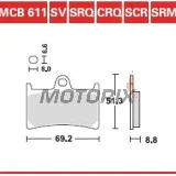 Brzdové destičky -TRW- MCB611SCR, závodní, Yamaha BT Bulldog 1100, FJ-09 900, FJR 1300, FZ1 1000, FZ6 600, FZ8 800, FZS Fazer 600/1000, MT-01/07/09/10, TDM 900, XJR 1300, Tmax 530, XSR 700/900, XT 1200, XV 1700/1900, YZF/R1/R6/R7 600-1000 - 1996-2024
