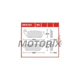 Brzdové destičky -TRW- MCB631, Honda CBR1000F (1990-1992), Honda RVF750R (1994-1997), Honda ST1100 Pan European/ABS (1990-2001), Kymco People 250 (2004-2005), Yamaha MT-01 1700 (2004-2011), Yamaha X-Max 125 ABS (2011-2012)