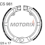 Brzdové čelisti -TRW- MCS981, 125x17mm, Honda CN Helix 250, Piaggio Ape 50/150/175, Vespa PK/PX/Primavera 50-125, Vespa Classic Vespa 125/150 (1951-2000)