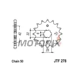 Přední pastorek -JT- JTF278,17, 17 zubů, Honda CB 250 1973-1982, CB 350 1969-1977, CB 360 1973-1977, CB 400 1974-1980, CB 450 1982-1986, CB 500 1975-1977, CJ 250 1976-1979, CJ 360 1978, CM 450 1982-1983