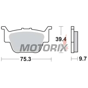 Brzdové destičky -TRW- MCB769SI, Honda TRX FourTrax Rancher/Rincon/Sportrax - 420-650cc, 2003-2013