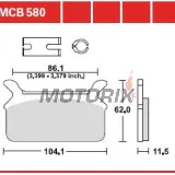 Brzdové destičky -TRW- MCB580, Harley-Davidson FLHR/FLHS/FLHT/FLHTC/FLST/FLT/FLTC/FLTR/FXDL 1340 + Honda CB125T/CB125T2 Twin (1978-1998)